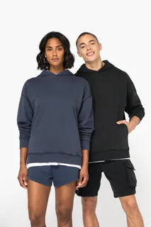 Native Spirit Duurzame uniseks oversized verwassen sweater met capuchon – foto 1