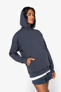 Native Spirit Duurzame uniseks oversized verwassen sweater met capuchon – foto 4