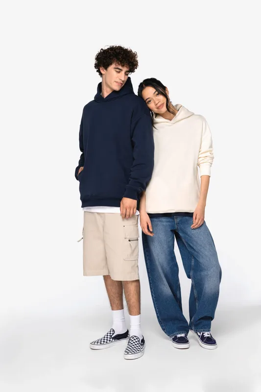 Native Spirit Ecologische uniseks oversized sweater met capuchon