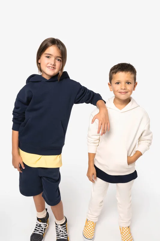 Native Spirit Ecologische oversized kindersweater met capuchon