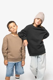 Native Spirit Ecologische cropped kindersweater met ronde hals – foto 1