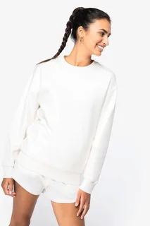 Native Spirit Ecologische uniseks sweater met ronde hals en verlaagde schouders in geborsteld fleece – foto 3