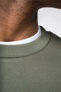 Native Spirit Ecologische uniseks sweater met ronde hals en verlaagde schouders in geborsteld fleece – foto 8