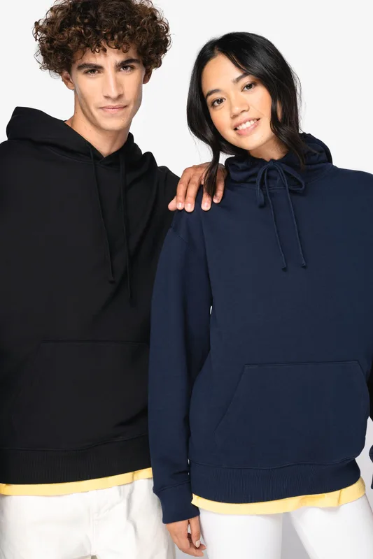 Native Spirit Eco-friendly unisex French Terry dropped shoulders hooded sweatshirt