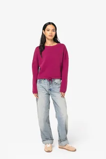 Native Spirit Ecologische cropped damessweater met ronde hals – foto 2