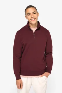 Native Spirit Ecologische herensweater met opstaande ritskraag – foto 1