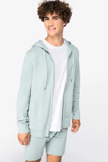 Native Spirit Ecologische uniseks sweater met rits en capuchon French Terry – foto 3