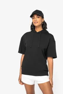 Native Spirit Ecologische uniseks sweater met capuchon en korte verlaagde schouders French Terry – foto 2