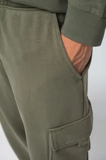 Native Spirit Eco-friendly men's French Terry washed effect cargo trousers – foto 13