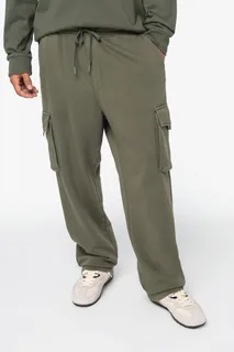 Native Spirit Eco-friendly men's French Terry washed effect cargo trousers – foto 6