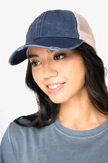 Native Spirit Eco-friendly unisex ripped effect trucker cap – foto 1