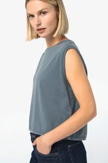 Native Spirit Ecologisch cropped mouwloos dames-T-shirt – foto 10