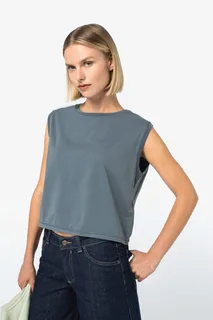 Native Spirit Ecologisch cropped mouwloos dames-T-shirt – foto 9