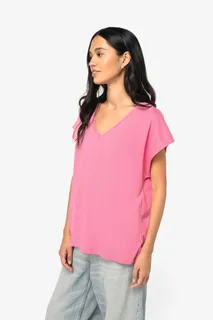 Native Spirit Ecologisch baggy dames T-shirt V-hals – foto 3