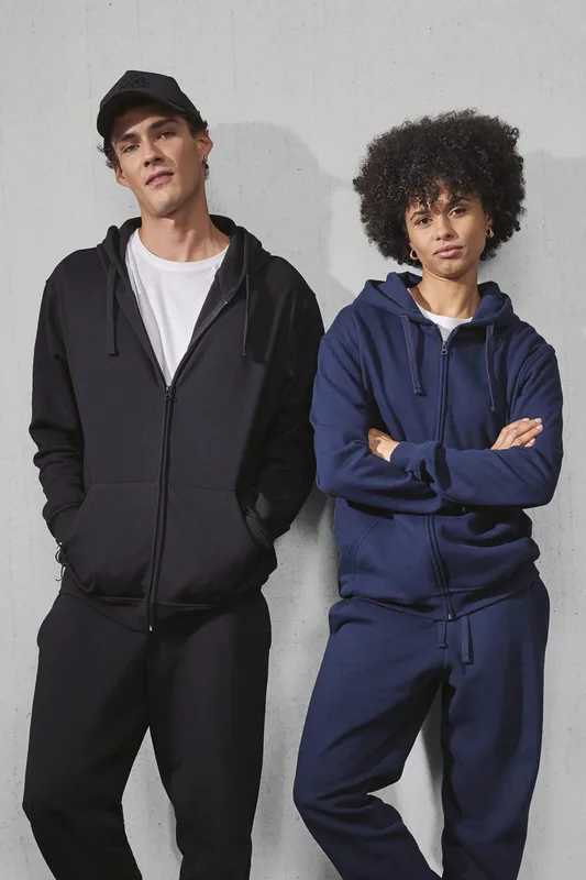 B&C Hoodie met rits ID.224 (50/50)