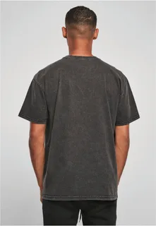 Build Your Brand Dik t-shirt met vintage wash – foto 2