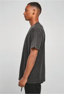 Build Your Brand Dik t-shirt met vintage wash – foto 3