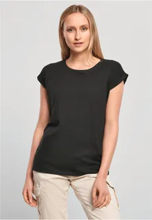 Build Your Brand Dames t-shirt met mouwen met omslag – foto 3