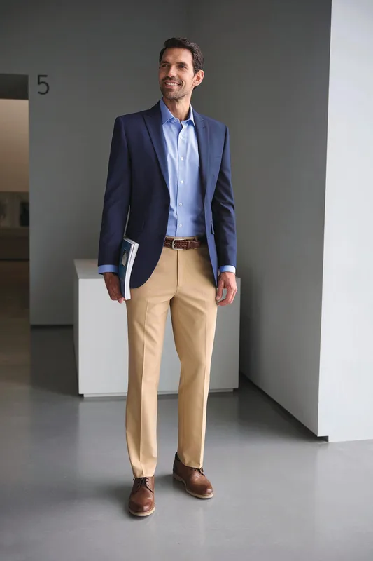 Brook Taverner Heren Pantalon Oliver, getailleerde snit