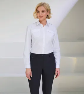Brook Taverner Dames pilotenblouse met lange mouwen – foto 1