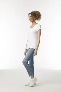 Gildan Dames Softstyle T-shirt met V-hals – foto 9