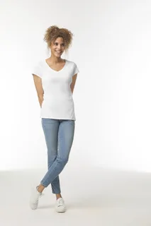 Gildan Dames Softstyle T-shirt met V-hals – foto 6