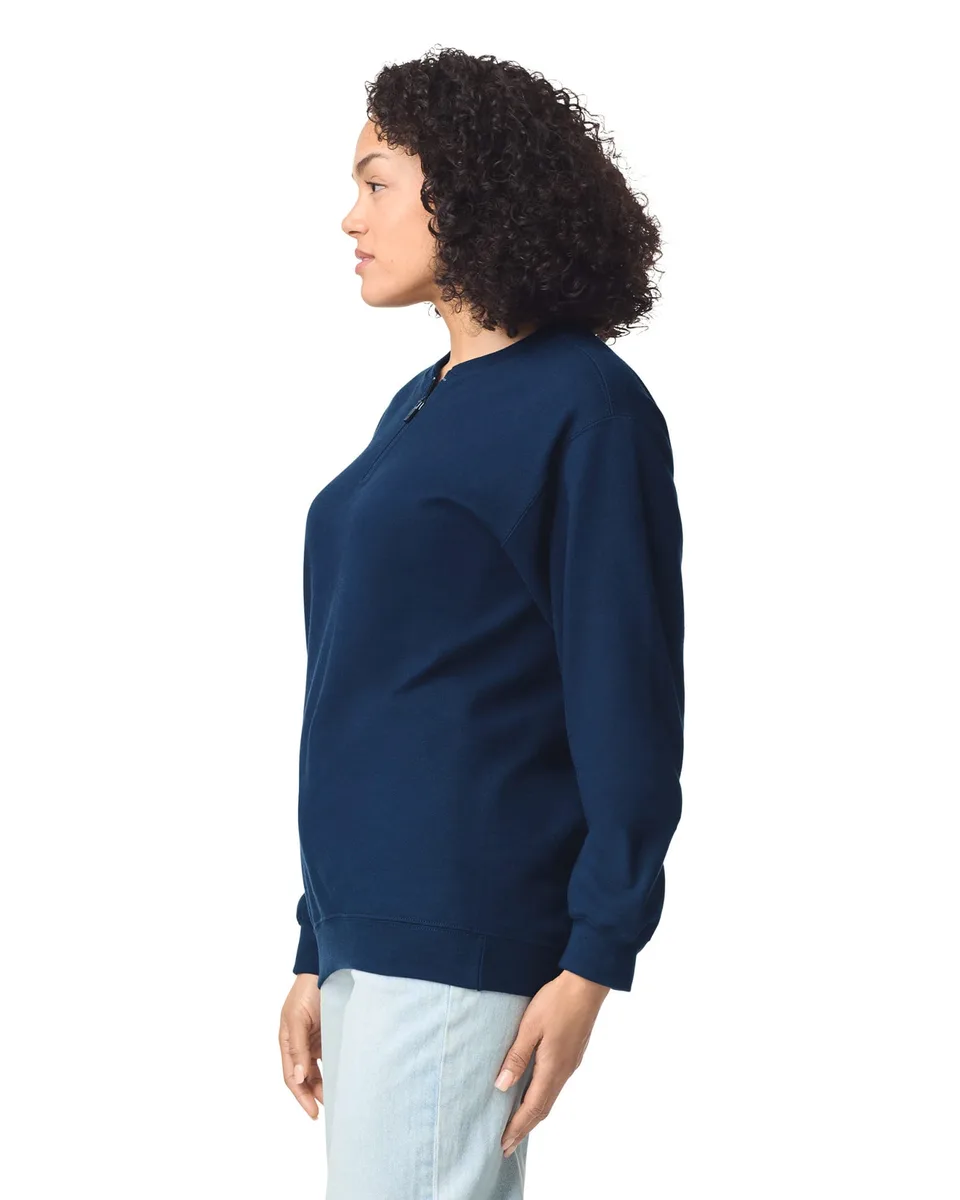 Gildan 1/4 zip fleece sweatshirt – te bedrukken met jouw logo of tekst
