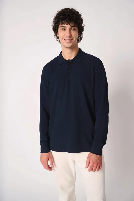 iDeal Basic Brand Heren piquépolo met lange mouwen 200g