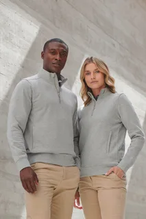 Henbury Uniseks sweater met ritskraag – foto 4