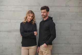 Henbury Ecologische unisex sweater met capuchon – foto 4