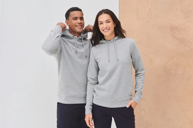 Henbury Ecologische unisex sweater met capuchon