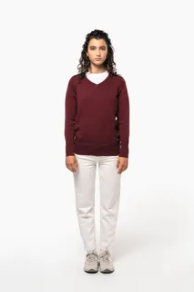 Kariban Dames pullover met v-hals – foto 4