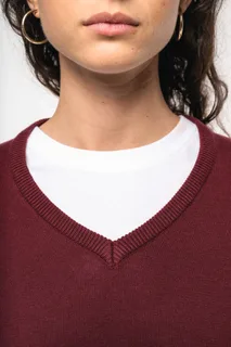 Kariban Dames pullover met v-hals – foto 6