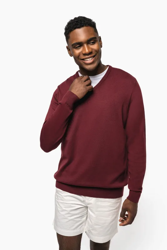 Kariban Heren pullover met v-hals
