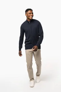 Kariban Heren cardigan met rits – foto 6