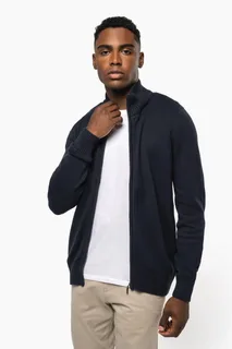 Kariban Heren cardigan met rits – foto 5