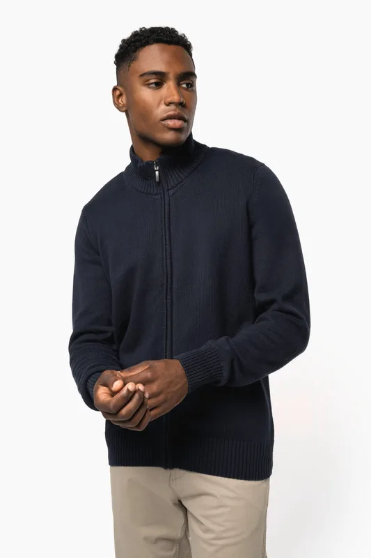 Kariban Heren cardigan met rits