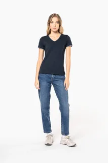 Kariban Dames-T-shirt piqué V-hals – foto 7
