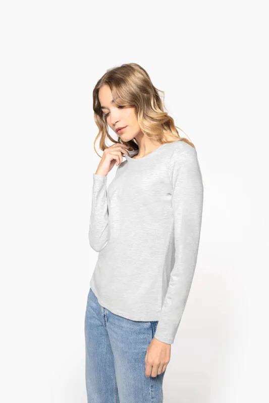 Kariban Dames T-shirt ronde hals lange mouwen