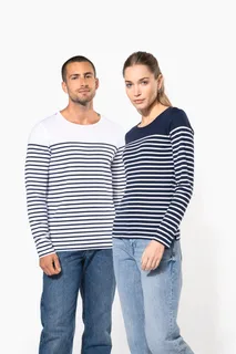 Kariban Gestreept heren-T-shirt lange mouwen – foto 8