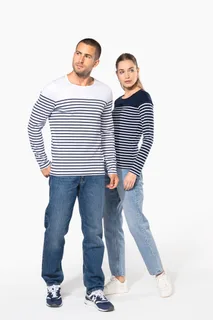 Kariban Gestreept heren-T-shirt lange mouwen – foto 10