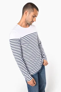 Kariban Gestreept heren-T-shirt lange mouwen – foto 6