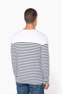 Kariban Gestreept heren-T-shirt lange mouwen – foto 2