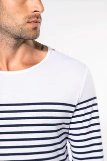 Kariban Gestreept heren-T-shirt lange mouwen – foto 3