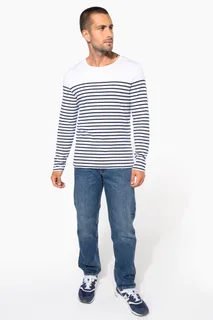 Kariban Gestreept heren-T-shirt lange mouwen – foto 9
