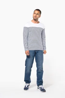 Kariban Gestreept heren-T-shirt lange mouwen – foto 7