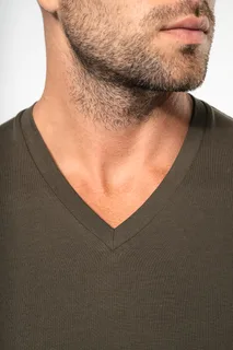 Kariban Men's long-sleeved V-neck T-shirt – foto 3