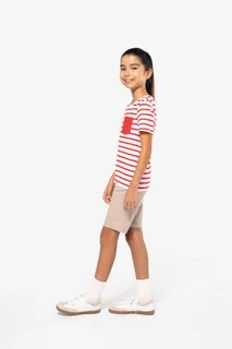 Kariban Gestreept T-shirt met borstzakje kids – foto 8