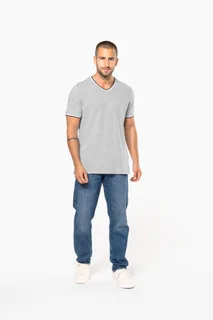 Kariban Heren-T-shirt piqué V-hals – foto 8