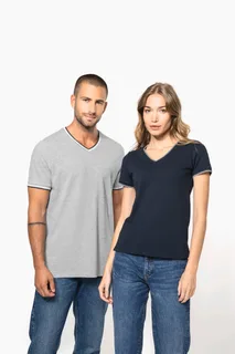 Kariban Dames-T-shirt piqué V-hals – foto 8